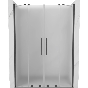 Mexen Velar Duo плъзгащи се душ врати 160 см, матирани, четка Gun gray - 871-160-000-32-66 (871-160-000-32-66)