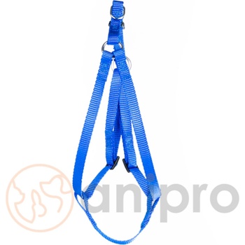 Miazoo Миазоо - Нагръдник за кучета от изкуствена лента, 25 мм - син, регулиране от 55 до 75 см