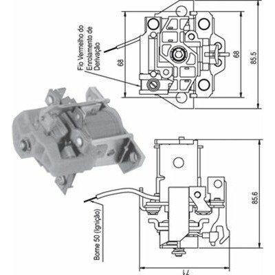 Elektromagnetický spínač, startér MAGNETI MARELLI 940113050336