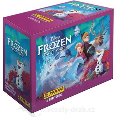 Panini Ľadové kráľovstvo Maps of Wonder box samolepiek 24 balíčkov