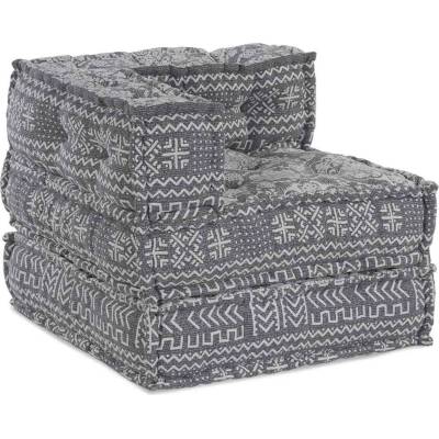 vidaXL Modulární Pouf - Světle Šedá, 70x70x54 cm, Textilie