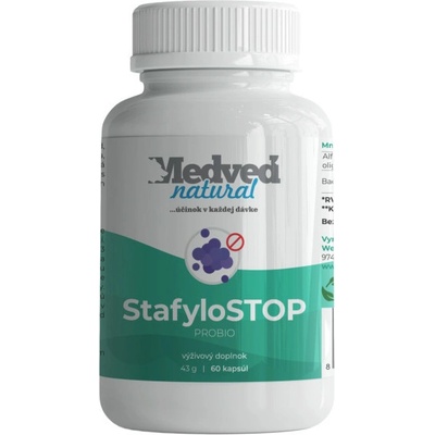Medveď natural StafyloSTOP 60 kapslí