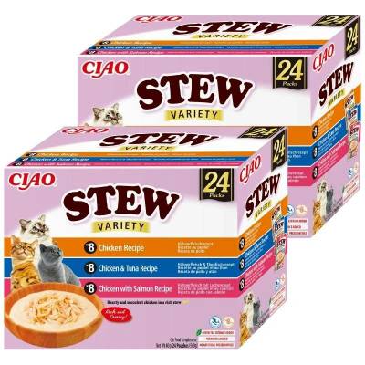 Ciao Stew s příchutí kuřete tuňáka a lososa 44 x 40 g