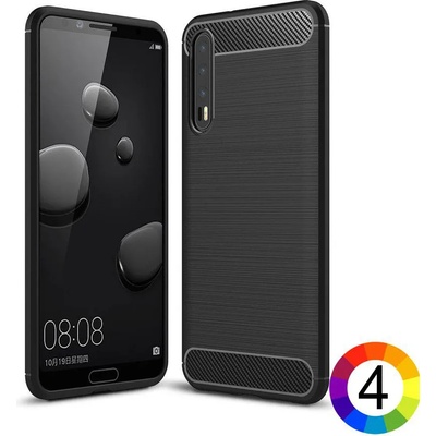 Huawei P20 Pro Удароустойчив Carbon Fiber Калъф и Протектор