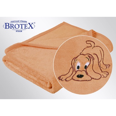 Brotex micro deka lososová s výšivkou 40084 1004 007