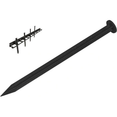 Klinec plastový čierny 1ks 25cm priemer 15mm