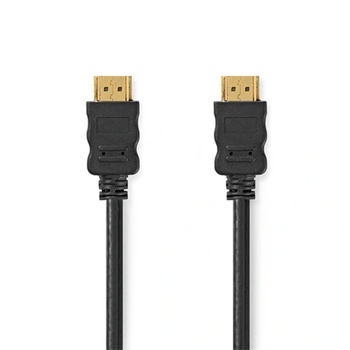 Nedis HDMI кабел Високоскоростен, HDMI / HDMI, позлатен, 4K@60Hz, ARC, 18 Gbps, 10.0 m, кръгъл, PVC, черен (CVGL34060BK100)