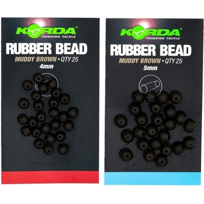 Korda Gumový Korálek Rubber Beads Brown 4mm 25ks