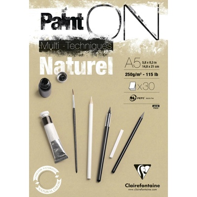 Clairefontaine Blok Paint on Natural A5, 30 listov 250 g