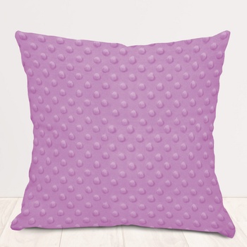 Biante Detská Minky TOP 3D bodky MKP-053 Fialová lila 40 x 40 cm