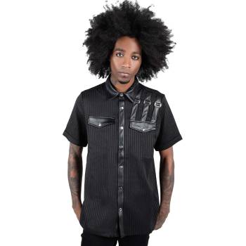 Image 1 of KILLSTAR мъжка риза KILLSTAR - Corporate Hell - Pinstripe - KSRA003376