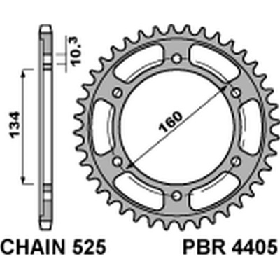 PBR Sprockets 4405 43 C45 | Zboží Auto