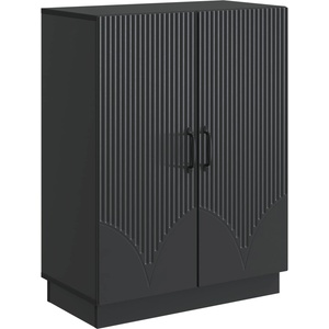 vidaXL Служебен шкаф Черно 66 x 34, 5 x 87 см Инженерна дървесина (895276)