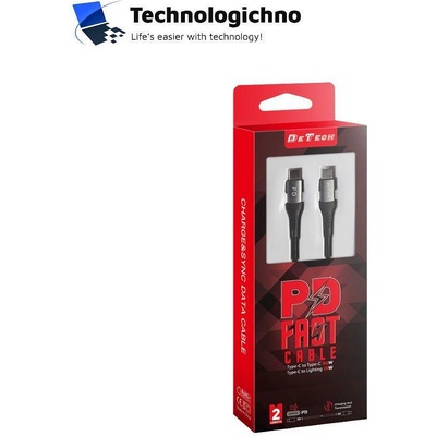 DeTech Кабел DeTech DE-43CC2 Type-C 2m Black (40265)