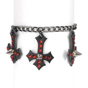 Leather & steel fashion гривна Cross- LSF1 152