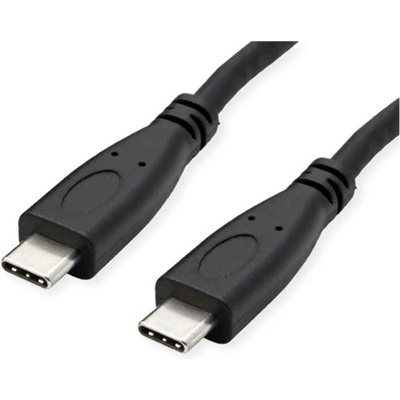Roline Кабел USB 3.2 Gen 2 USB-C към USB-C, M/M, 10Gbit/s, PD, 20V5A - 100W, Emark-al, видеоподдръжка, 1 м, черен 11.02. 9057-10 (11.02.9057-10)