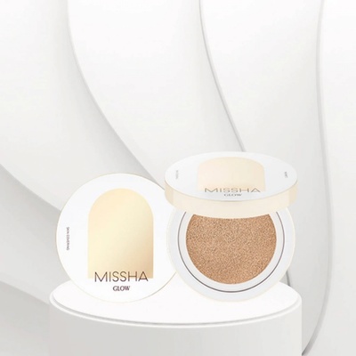 Missha Cover Glow Cushion Cushion No.21P Fair Cushion make-up pro zářivý vzhled 12 g