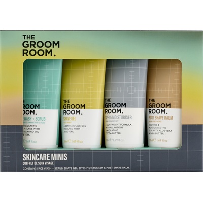Dirty Works Мъжки комплект Groom Skincare Minis, 4 части