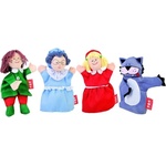 Nowa Szkola Кукли за театър Nowa Szkola - Червената шапчица, 25 cm, 4 броя (6620040004) - baby