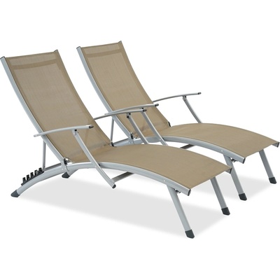 Garden Point Комплект от два кафяви градински шезлонга Salto Garden Point (GAP1096D)