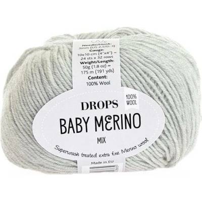 Příze DROPS Baby merino mix 22 - světle šedá