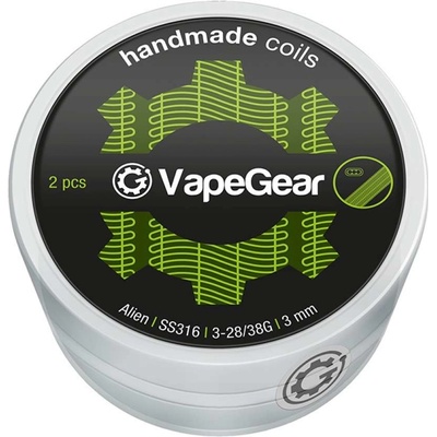 VapeGear Handmade Coils Alien SS316 3-28/38G 3mm 2ks