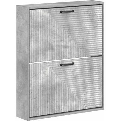 vidaXL Стенно шкафче за обувки HAARLEM 71 x 17 x 86 см Бетонно сиво (896858)