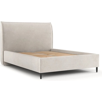 Maison de Reve Кремаво тапицирано двойно легло с място за съхранение с включена подматрачна рамка 160x200 cm Shell - Maison de Rêve (SHELL160_MDR_P0_TNW06_M0_NF_T0_L32)