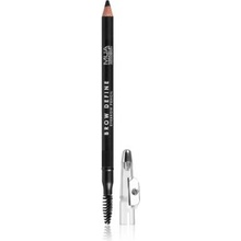 MUA Makeup Academy Brow Define dlouhotrvající tužka na obočí s kartáčkem Black 1,2 g