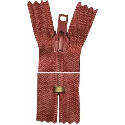 Spirálový zip, nedělitelný - 16cm - vínový - Koh-i-noor - BALENÍ 10 ks