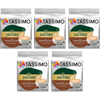 Douwe Egberts Tassimo Cappuccino 16 капсули (8 напитки) кашон 5 опаковки