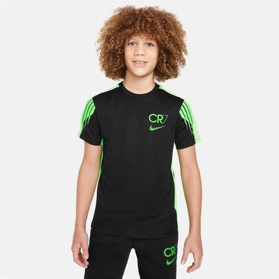 Nike Academy Player Edition: CR7 Big Kids' Dri-FIT Short-Sleeve Top - Black/Green