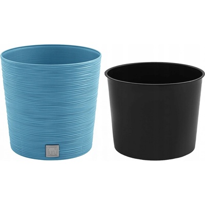 Prosperplast Květináč 30 x 30 x 29,4 cm plast modrý