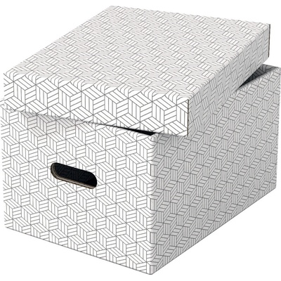 ESSELTE Krabice úložná Esselte - M / bílá / 360 x 265 x 205 mm / s otvory / 3 ks 179215
