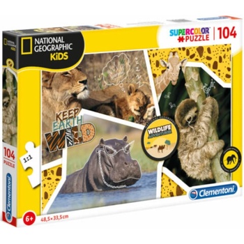 Clementoni National Geographic Wild Пъзел За момчета 6+ години 104 бр