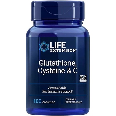 Life Extension Glutathione, Cysteine & C, 100 веге капсули, Life Extension