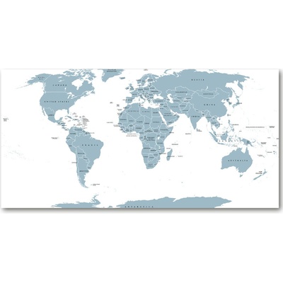 Moderný sklenený obraz z fotografie politická mapa 100x50 cm