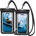 Spigen Aqua Shield A601 Universal Waterproof Case IPX8 2 Pack - 2 броя универсални водоустойчиви калъфи за смартфони до 7 инча (черен)