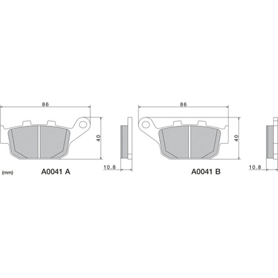 Brzdové destičky, NISSIN (semi-metalická směs) 2 ks v balení M501-369