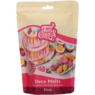 FunCakes Snadno rozpustná poleva v peckách Růžová 250 g