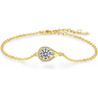 Olivie Stříbrný náramek 1ct 6,5mm MOISSANITE GOLD 9739