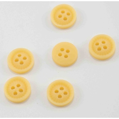 Dierkový košeľový gombík - žltý - priemer 1,2 cm