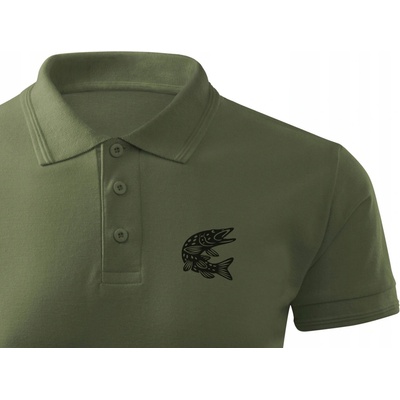 ForestMax rybárske polo tričko potlač Šťuka vz.01 krátky rukáv