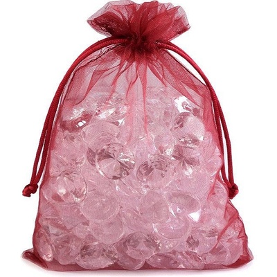 Prima-obchod Dárkový pytlík 13x18 cm organza, barva 10 bordó