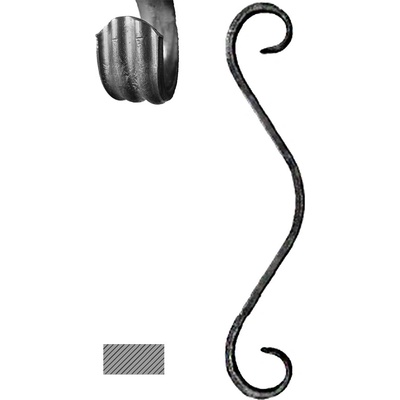 Prvok (250x50mm), 12x6mm, základné rozkutie
