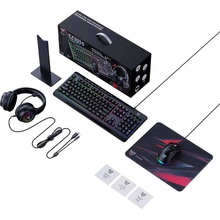 DeTech Onikuma TZ5006 Gaming combo 5in1 - černá