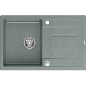 Quadron Вградена композитна мивка Quadron Unique Morgan 111 сива - неръждаема стомана 78x50 см (HB8203U5-BS_P2O) Мивка за вграждане