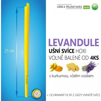 HOXI Ušní svíce s LEVANDULÍ volně balené