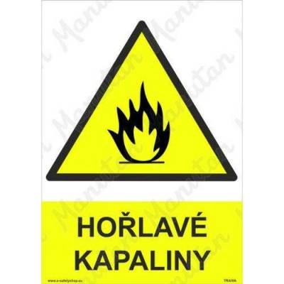 Manutan Hořlavé kapaliny, samolepka 210 x 297 x 0,1 mm A4