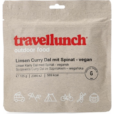 Travellunch Šošovica Curry Dal so špenátom samostatné balenie 450 g
